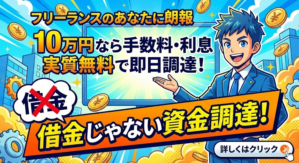 個人、フリーランス御用達 借金じゃない資金調達