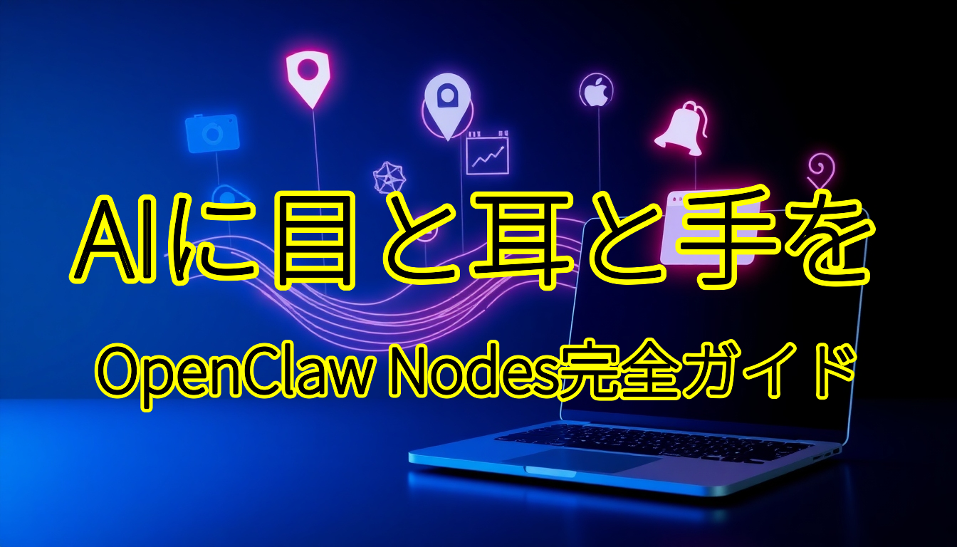 OpenClawのNodes機能完全ガイド：AIに目と耳と手を与える