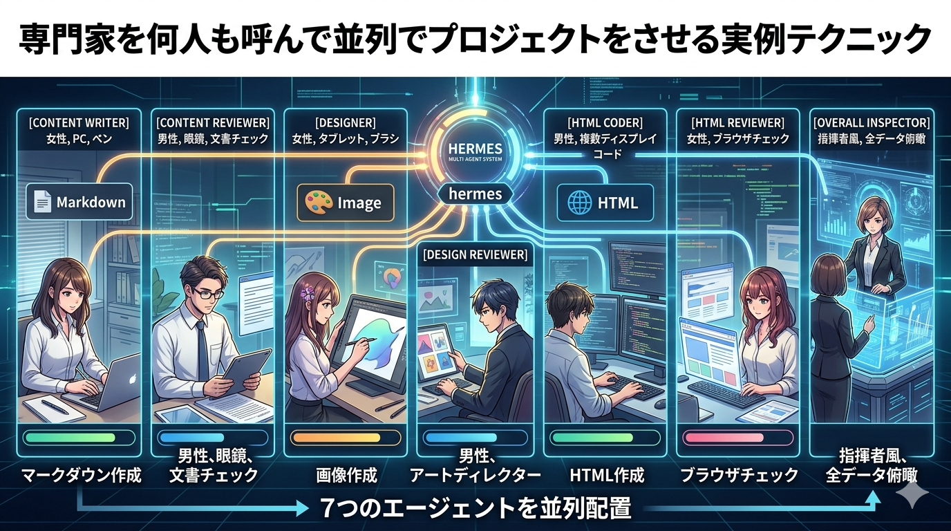 7つのAIエージェントを並列稼働させた話 ─ マルチエージェント実録