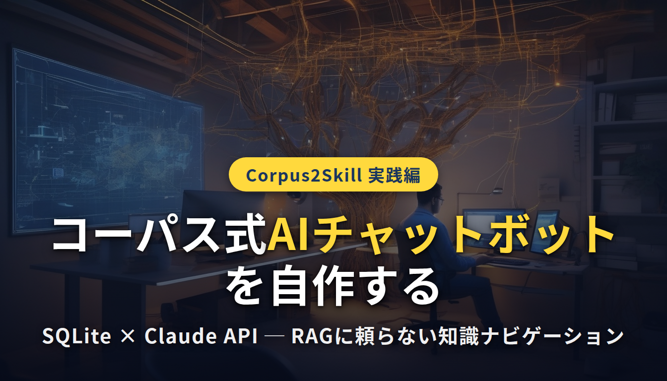 【実践編】Corpus2Skill 方式でつくる社内規程 AI チャットボット 〜SQLite × Claude API で「検索しない」知識ボットをゼロから実装〜