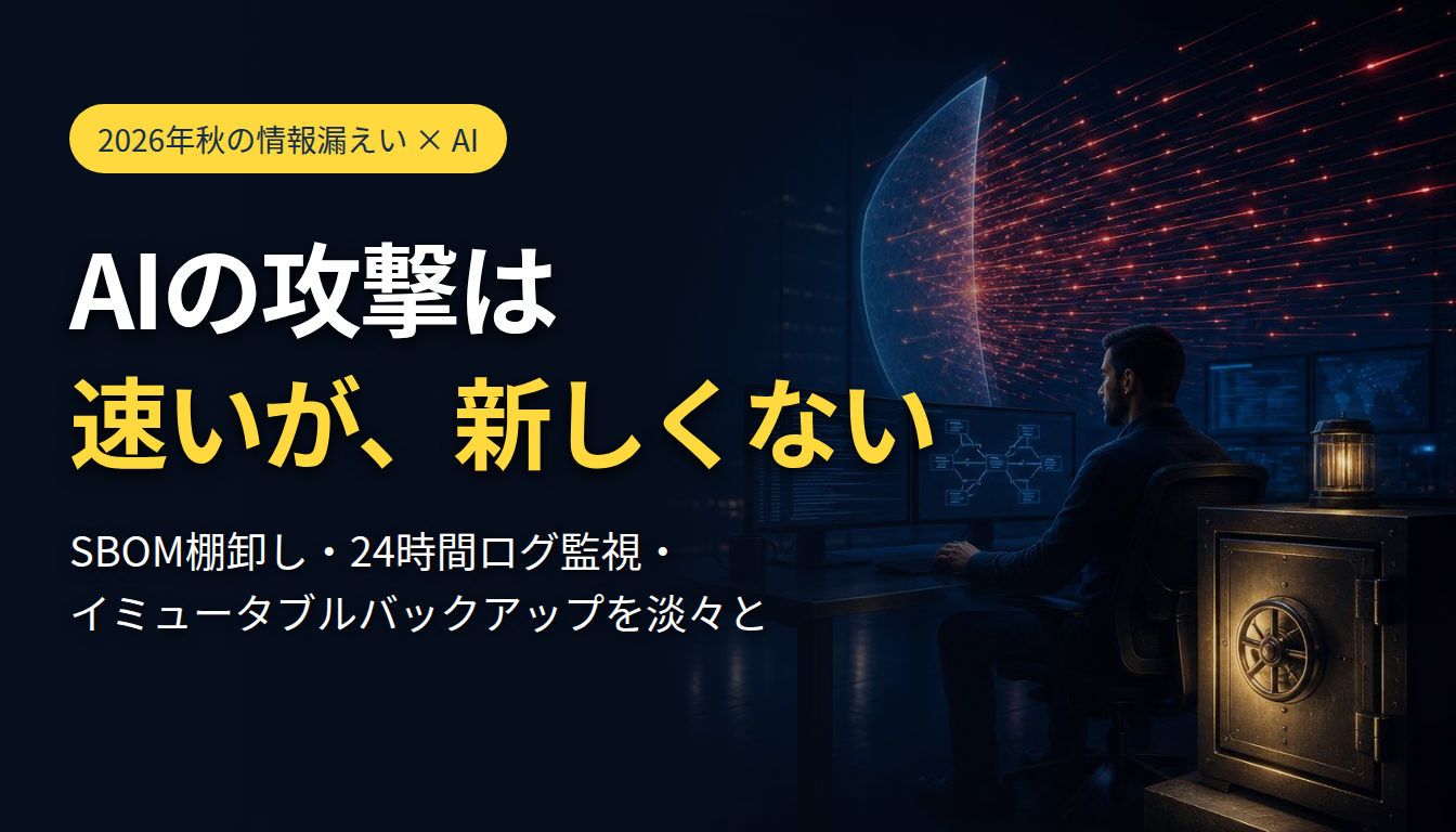 AIの攻撃は速いが新しくはない ― いつもの対策を高速で
