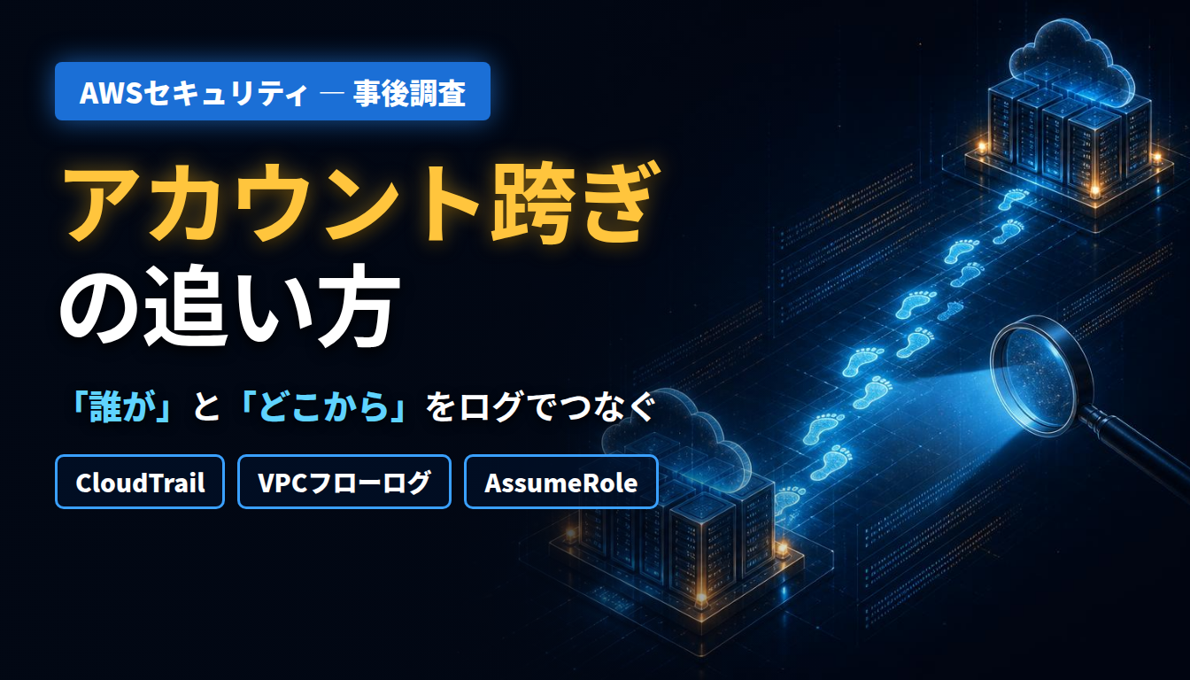 CloudTrailとVPCフローログで、アカウントをまたいだ操作を追う