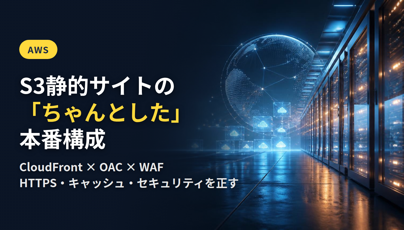 S3静的サイトの「ちゃんとした」構成