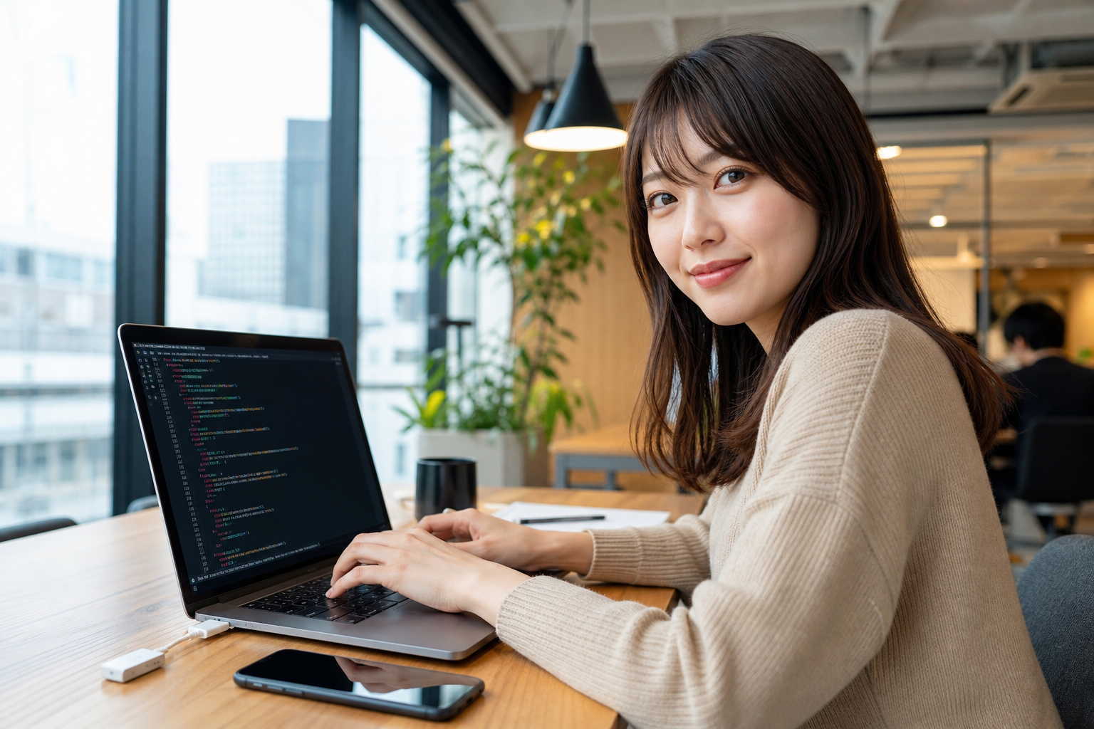 モバイルアプリのUIを設計する様子